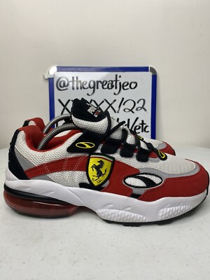 Puma x Ferrari Cell Venom White Red Rosso Corsa Mens Sz 9