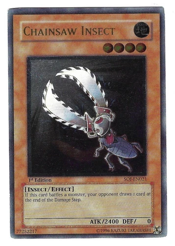 YUGIOH - CHAINSAW INSECT - SHADOW OF INFINITY 1ST - ED ULTIMATE RARE SOI-EN021