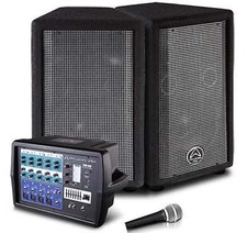Wharfedale PMX-500 System PA System inc Mixer 150w, Speakerks and Mic