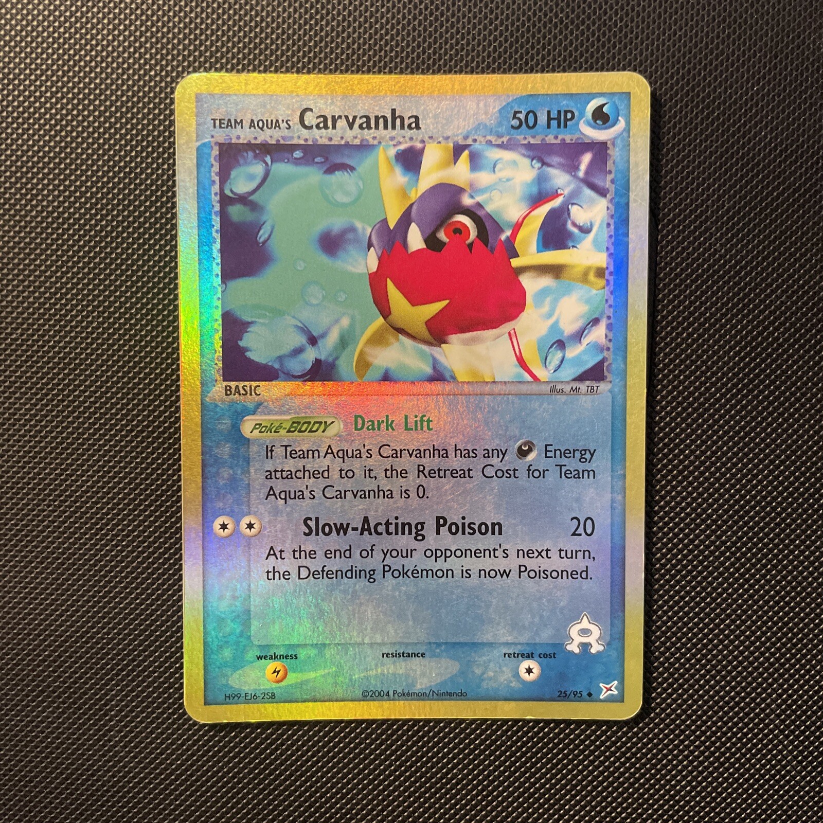 POKEMON CARD - CARVANHA 25/95 REVERSE HOLO LP