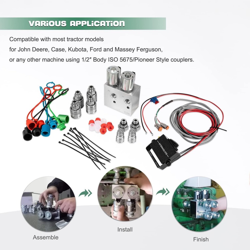 Hydraulic Multiplier SCV Splitter Selector Diverter Valve Kit Coupler ...