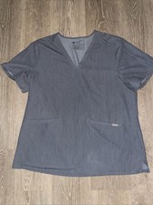 Women  s FIGS Casma Three-Pocket Scrub Top Graphite Size XXL
