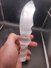 8 inch selenite knife! 7 ounces!