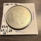 1881 Morgan $1 New Orleans Proof-Like Silver Dollar 0.9 Fineness VAM 69 11 29