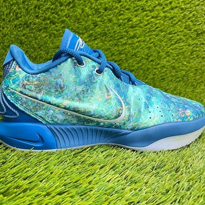 Nike LeBron 21 Mens Size 9 Blue White Athletic Running Basketball Shoes Sneakers