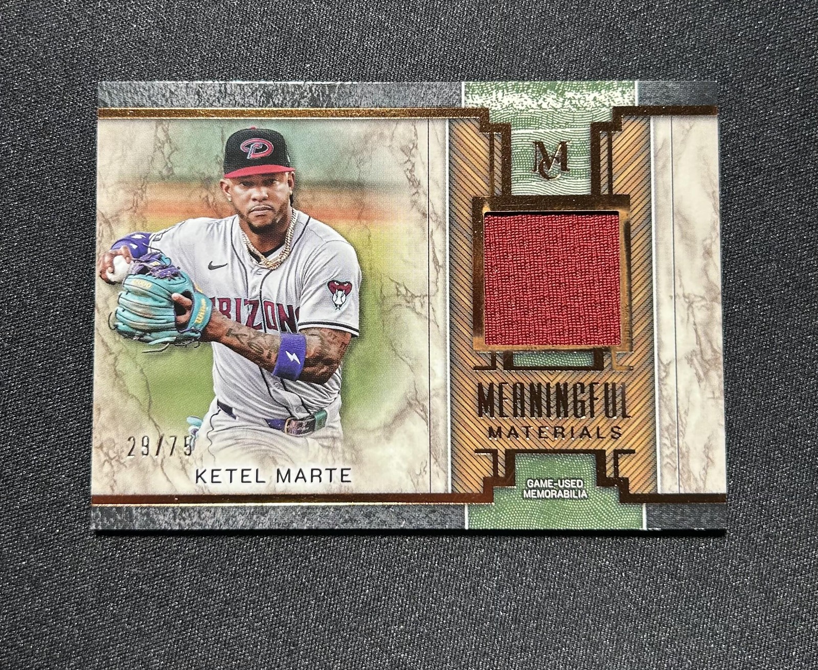 2025 Topps Museum Collection #MMR-KM Ketel Marte Meaningful Material Copper /75