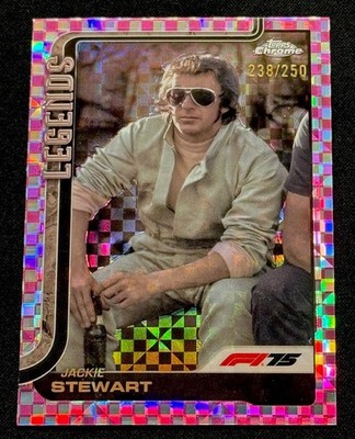 2025 Topps Chrome Formula 1 Jackie Stewart #154 Pink Checker Refractor /250  