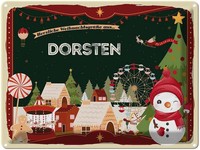 Blechschild 30X40 Cm WeihnachtsgrüßE Aus Dorsten Weihnachten Deko Geschenk Metal
