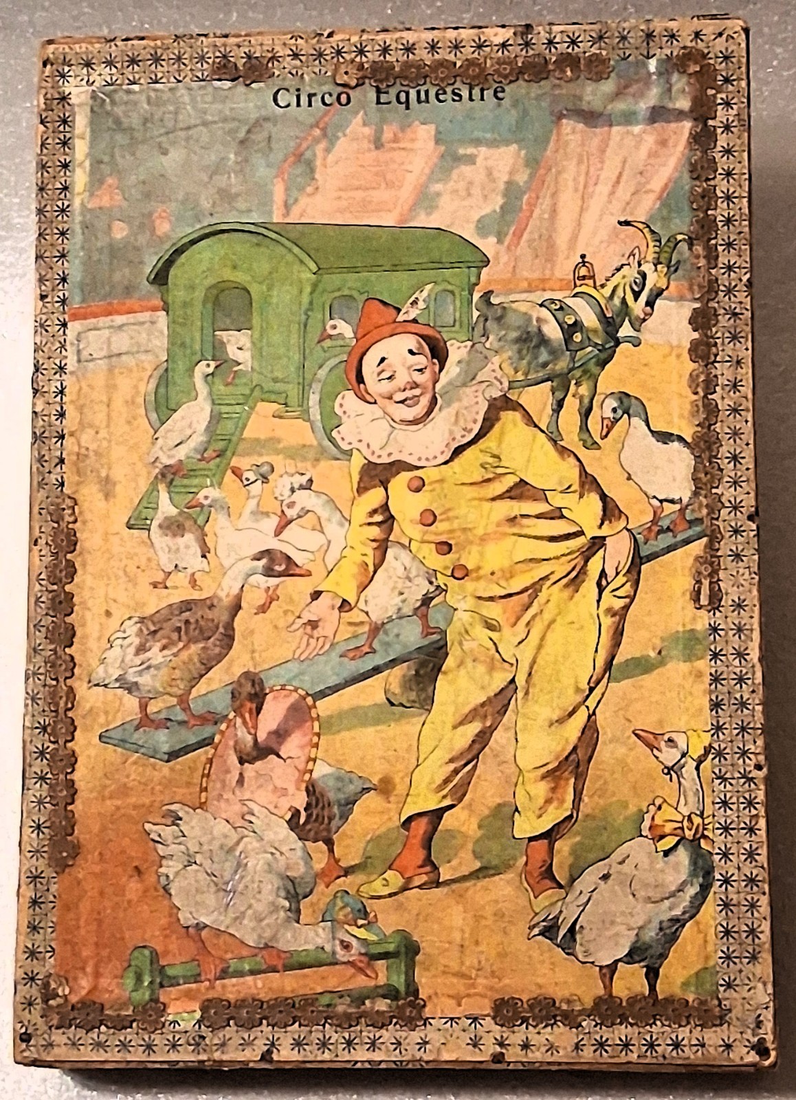 Antico Puzzle a Cubi in legno "Circo Equestre" - Epoca Fine '800 Inizio '900