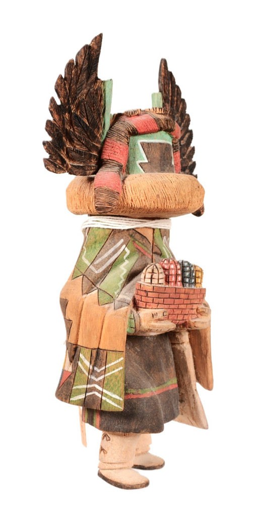 Hopi Kachina Crow Mother Doll   Size 8.625" H x 4.5" W x 2.75" Deep  Hand Carved