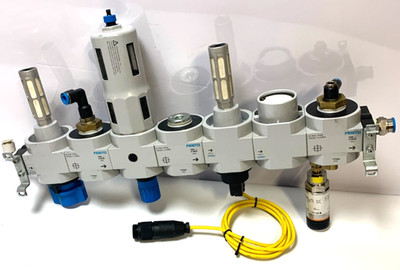 Festo Air Regulator Filter Solenoid On Off Valve Manifold Assembly