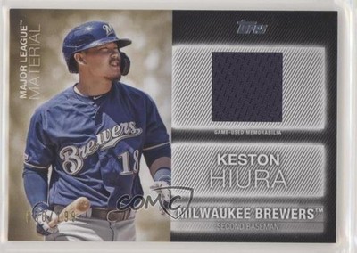 2020 Topps Major League Material Series 2 Black 58/199 Keston Hiura #MLM-KH fm0