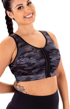 Limited Edition Black Camo ENELL SPORT High Impact Max Support Bra Full Figure