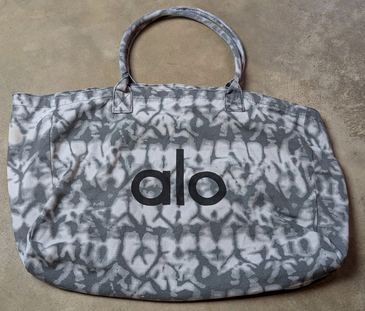 ALO Yoga Iconic Shopper Grey Tie Dye Tote Bag | eBay