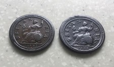 1723 & 1724 George l Half penny coins