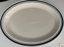 Vtg Royal Doulton Biscay Oval Serving Meat Platter Lambeth Stoneware. EUC HH-598