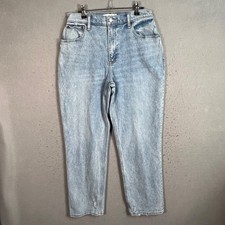 Abercrombie Fitch Womens 90s Straight Ultra High Rise Jeans Size 30 Light Wash