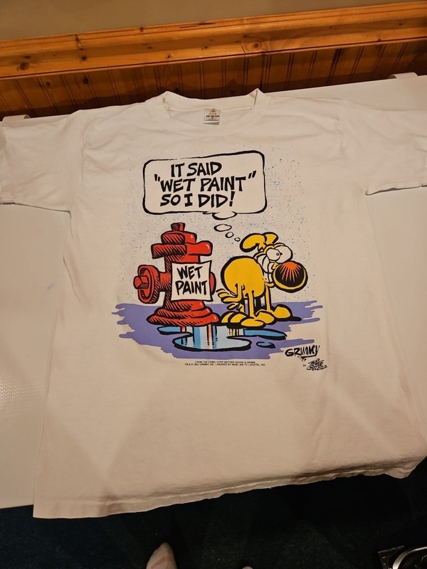 Mother Goose And Grimm "It Said Wet Paint So I Did" T- Shirt