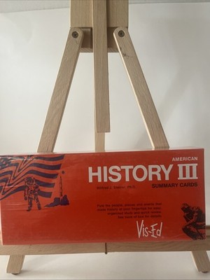 Vis Ed American History III Study Summary Cards 1982 Sealed Set