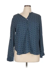 Collective Concepts Women Blue Long Sleeve Blouse XL