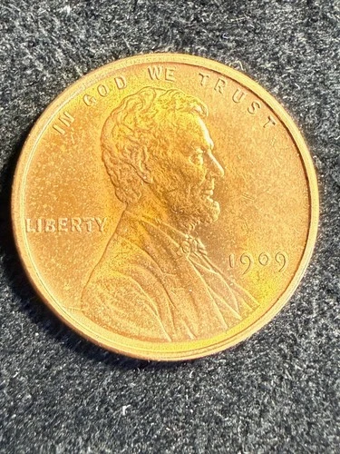 1909 VDB US Lincoln Cent 1c Penny BU (Semi Key) From Coin Original Roll cb704