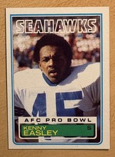 Kenny Easley 1983 Topps Football Rookie Card #384, NM-MT, Seattle Seahawks. rookie card picture