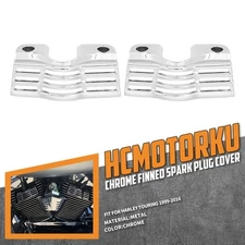 Slotted Spark Plug Chrome Covers For Harley Road Electra Glide Twin Cam 99-2017