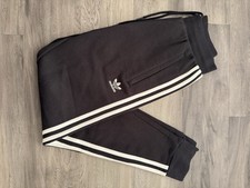 Adidas Track Pants XSMALL Black fleece Activewear Sports Logo Size XS