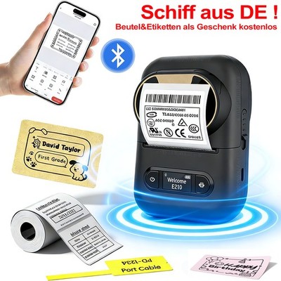 Etikettendrucker Bluetooth Thermoetikettendrucker Selbstklebend Aufkleber Maker
