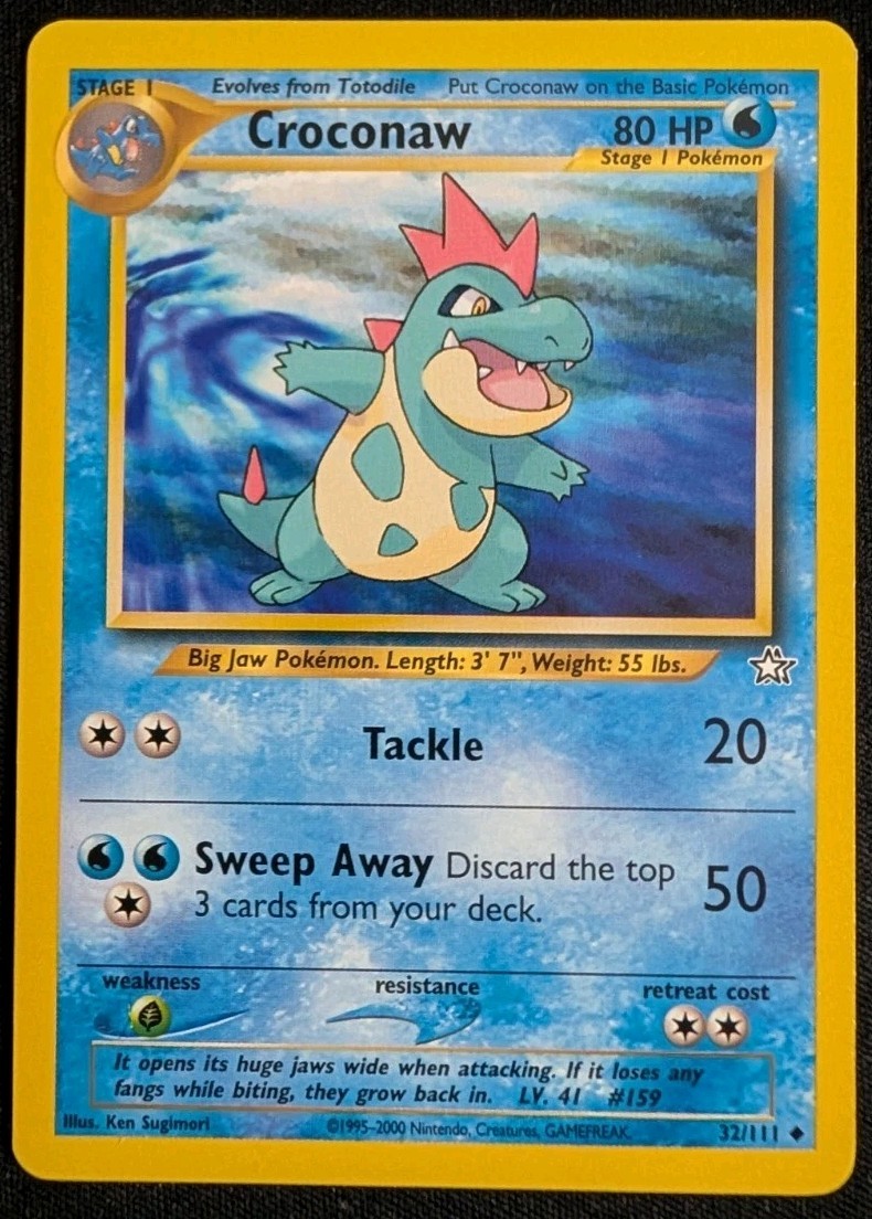 Croconaw 32/111 Neo Genesis Pokemon Unlimited Lightly Played