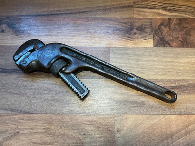 #ad #ad Vintage Ridgid No. E14 Heavy Duty 14#x27;#x27; Offset Pipe Wrench Made In USA $19.99