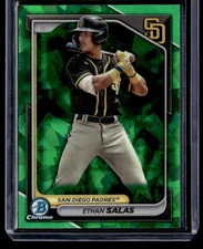 ETHAN SALAS 2024 BOWMAN SAPPHIRE PROSPECTS GREEN RC 59/99 SAN DIEGO PADRES