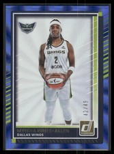 2025 Donruss WNBA Myisha Hines-Allen Blue Laser #/49 Dallas Wings #65