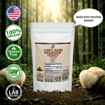 Lion s Mane Mushroom Cognition Memory Support Extract Powder 100G Organic