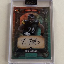 2024 Wild Card 5 Card Draw Teal/Orange Troy Fautanu Rookie Auto 1/4 Steelers. rookie card picture