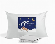 Toddler Travel Pillowcase 14x20" 500TC Egyptian Cotton Zipper Closure 2-Pack Gre