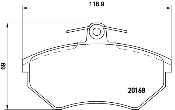 Brembo P 85 011 Bremsbelagsatz, Scheibenbremse For Audi Chery Geely Seat VW VW (-image