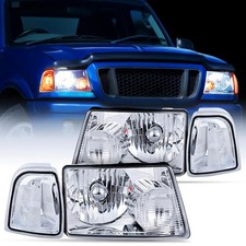 Gruppo faro crepuscolare per Ford Ranger 01-11 alloggiamento cromato riflettore trasparente
