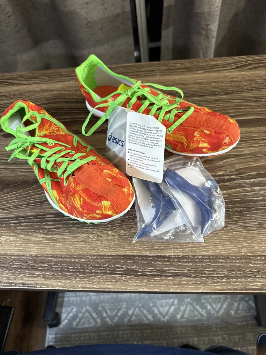 Asics Gun Lap‎ 2 Running Spikes Shoes Men 8.5 Velvet Pine/Safety Yellow Colorway ASICS Gun Lap 2 Velvet Pine Safety Yellow for Sale  main image 2