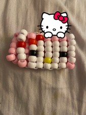 Hello Kitty Single Pink Kandi Cuff