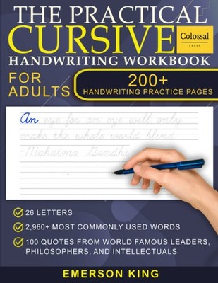 Cursive Handwriting Workbook for Adults  200+ Pages of Handwriting Practice f...