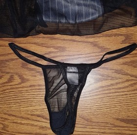 NWT Sexy Skimpy Dreamgirl Gangster Pinstripe Chemise Lingerie w/ Thong Outfit