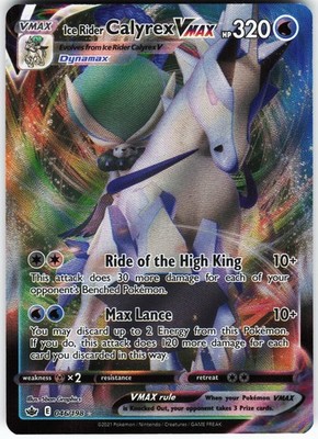 Ice Rider Calyrex VMAX 046/198 Pokemon SWSH06: Chilling Reign Holo Ultra Rare MP