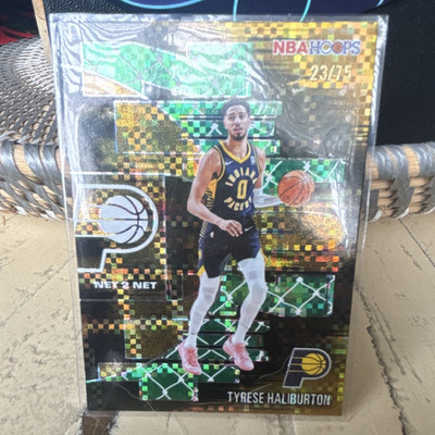 Topps Tyrese Haliburton NBA Hoops Net 2 Net #NTN-15 23/75 Pacers 24-25