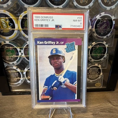1989 Donruss Rated Rookie Ken Griffey Jr. #33 PSA 8
