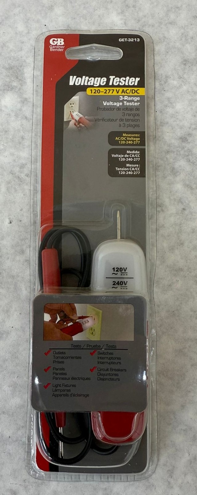 Gardner Bender GET-3213 Voltage Tester 120-277V AC/DC