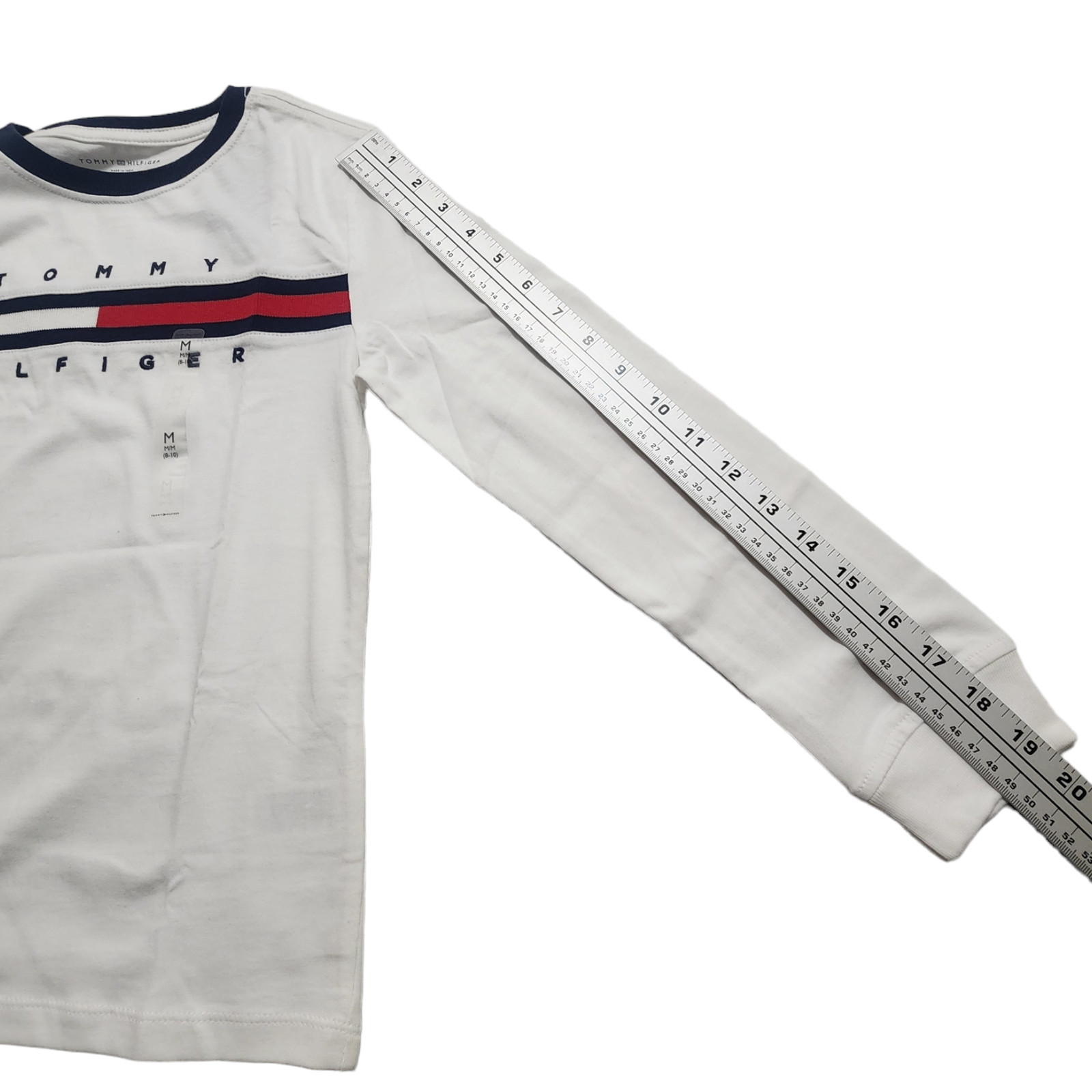 Tommy Hilfiger Boys Tino T-Shirt Long Sleeve Big Ribbon Flag Size M thumbnail 4