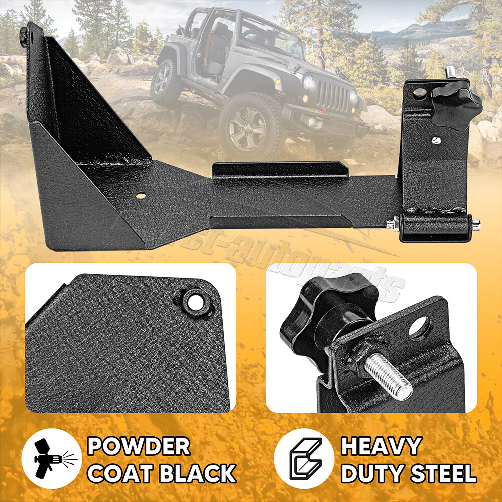 High Lift Jack Mount Bracket - Rear Mount Carrier For 2007-2017 Jeep Wrangler JK, Fits Hi-Lift Jacks & Saves Cargo Space