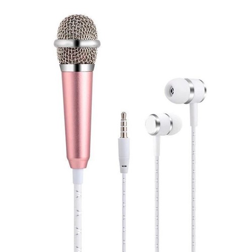 Microphone 3.5mm Stereo Studio Mic KTV Karaoke Mini Microphone With Earphone - Afbeelding 6 van 17