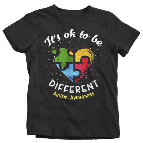Kids Autism T Shirt Ok To Be Different Autism Shirt Heart Autism Cute Autism Awa - 第 11/19 張圖片